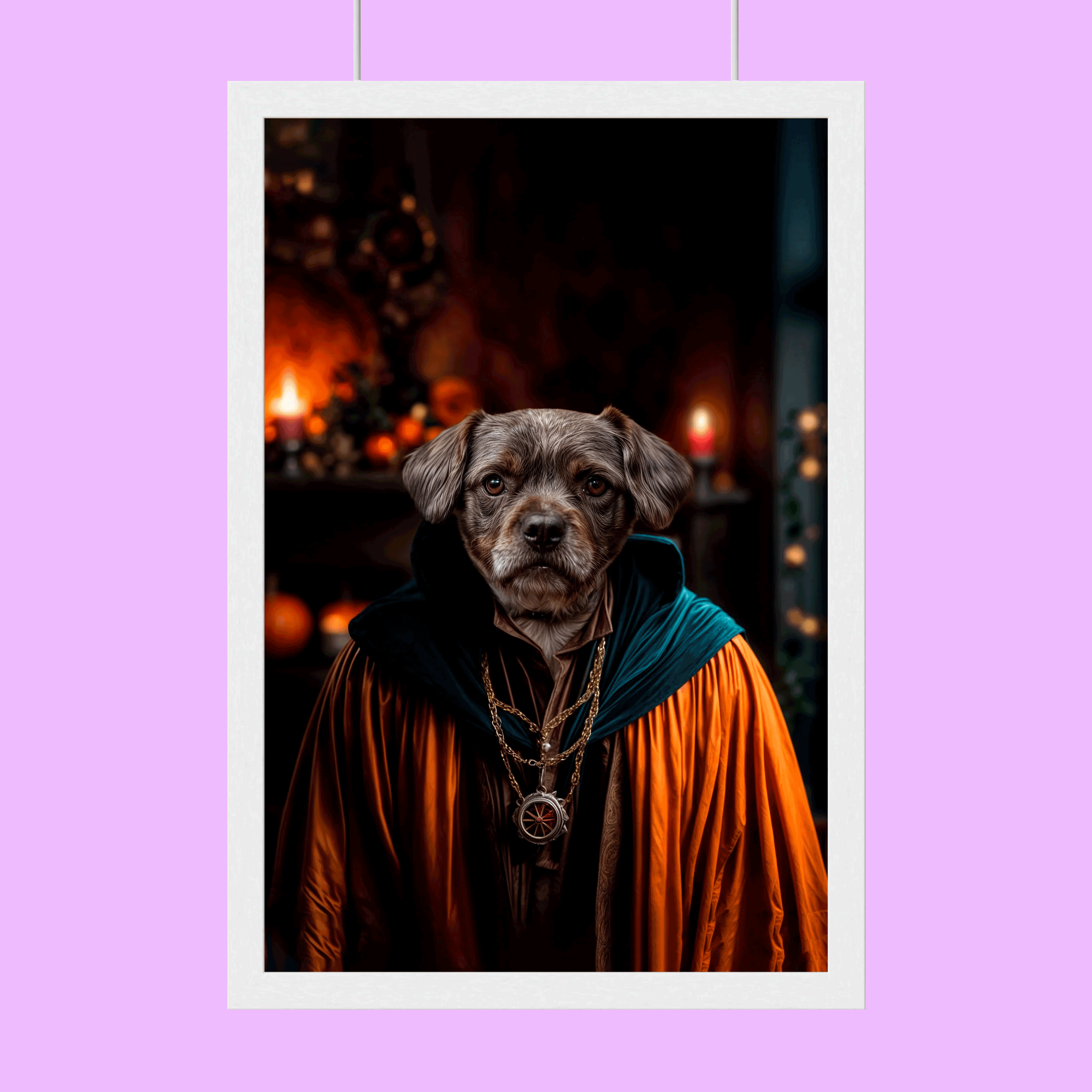 Predictor Pet Halloween Portrait - Custom Pet Portrait